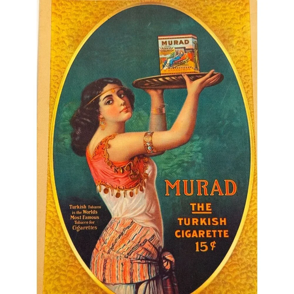 Vintage Greeting Cards with Old Timey Design Ayers Sarsaparilla Turkish Cigarett